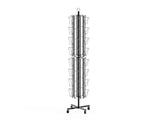 Up to 8.5 Wide 32 Pocket Adjustable Display Rack Double Tier Spinning Stand