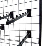 Metal Gridwall Towers, Includes (12) Waterfall Hooks   Black 19358