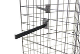 3 Sided Gridwall Fixtures Wheeled Bases, (12) Faceout Hooks Black 19370
