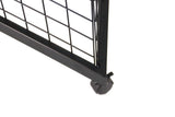 3 Sided Gridwall Fixtures Wheeled Bases, (12) Faceout Hooks Black 19370