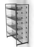 Wire Gridwall Fixture Display 12 Baskets 50 6 Peg Hooks Gondola Commerical