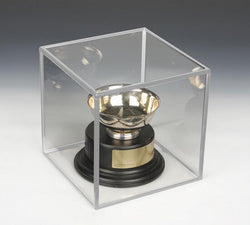 12 x 12 Sports Display Case w/ Lockable Top, Acrylic Panels Silver Frame 19381
