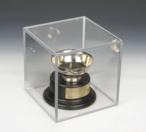 12 x 12 Sports Display Case w/ Lockable Top, Acrylic Panels Silver Frame 19381