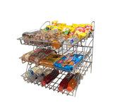 Metal Wire Rack for Chips Beverages Confectionaries Table Countertop 3 shelf Display 19392