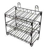 FixtureDisplays 11.8 x 12.5 x 6.0 3-Tier Countertop Wire Rack Cup, Coffee Pods, Bottle, Syrup, Spice Jars, Black 19393
