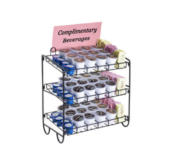 FixtureDisplays 11.8 x 12.5 x 6.0 3-Tier Countertop Wire Rack Cup, Coffee Pods, Bottle, Syrup, Spice Jars, Black 19393