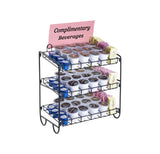 FixtureDisplays 11.8 x 12.5 x 6.0 3-Tier Countertop Wire Rack Cup, Coffee Pods, Bottle, Syrup, Spice Jars, Black 19393