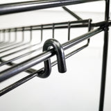 24 Wide X 14.9 Deep X 23.2 Tall 3-Open-Shelf Wire Rack for Countertop Chips Snack Book Display Organizer Concession Theatre Kitchen Pantry Stand Black 19396