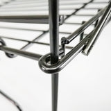 24 Wide X 14.9 Deep X 23.2 Tall 3-Open-Shelf Wire Rack for Countertop Chips Snack Book Display Organizer Concession Theatre Kitchen Pantry Stand Black 19396