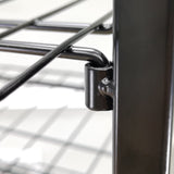 39" Wide Bakery Display Rack Wheels Adjustable Shelves Header Holder Black Stand