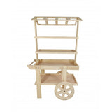 Flower Cart Vending Cart Farmers Market County Fair Wagon Wood RollingKiosk