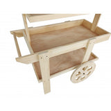 Flower Cart Vending Cart Farmers Market County Fair Wagon Wood RollingKiosk