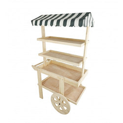 Flower Cart Vending Cart Farmers Market County Fair Wagon Wood RollingKiosk