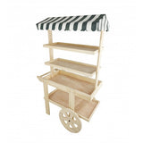 Flower Cart Vending Cart Farmers Market County Fair Wagon Wood RollingKiosk