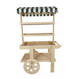 Flower Cart Vending Cart Farmers Market County Fair Wagon Wood RollingKiosk