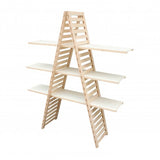 45.6W x 57H x 13D Wooden Retail Shelving Unit w/ 3 Shelves, A Frame Design