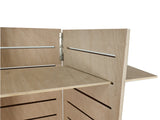 48.0 x 59.5 x 14.5 Wooden Retail Shelving Unit w/ 3 Shelves, Folding Panels