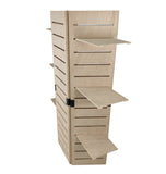 48.0 x 59.5 x 14.5 Wooden Retail Shelving Unit w/ 3 Shelves, Folding Panels