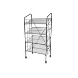 24.3 x 41.9 x 14.7 Bakery Display Rack w/ Wheels, 4 Wire Gravity Shelves