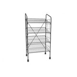 24.3 x 41.9 x 14.7 Bakery Display Rack w/ Wheels, 4 Wire Gravity Shelves