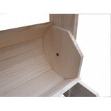 21.0 x 53.0 x 17.0 Tiered Wooden Display, Floorstanding, 4 Bins   Oak 19407