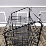 FixtureDisplays? 24.8 X 16.5 X 48 Bakery Display Rack w/Wheels, 5 Adjustable Shelves & 2 Sign Holders - Black