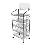 24.8 x 58 x 16.5 Bakery Display Rack w/Wheels