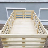 52.4x26x29.7" Solid Pine Wood Flower Cart Push Wagon Function Wheels 19412-WOOD WHEEL
