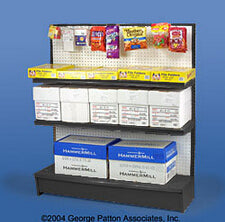 Gondola Shelving w/ (2) Shelves and (10) 6 Peg Hooks   Black