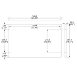 23 X 14.4 Black MDF Wood Shelf with Brackets for 19418 Rack Make to Order 19418-SHELF