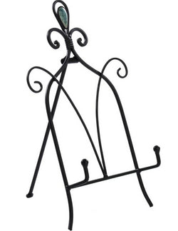 Wrought Iron Table Top Easel, Decorative Tripod Design, 9??W x 13-1/2??H - Black 19447