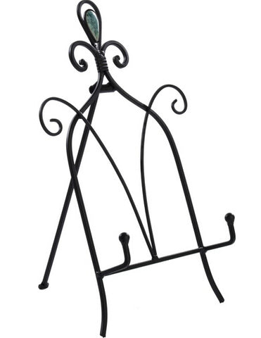 Wrought Iron Table Top Easel, Decorative Tripod Design, 9??W x 13-1/2??H - Black 19447