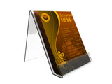 Table Top Easel with 1 1/4 inch Pocket for 6 x 8 Literature   Clear Acrylic 1945
