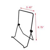 Wire Easel for Table Top with 1.2-inch Lip, Wide Base, 5-5/8 x 8-3/4, Foldable Design, for Books, Trophy Plaques, CDs, Greeting Card Designs 19465-BLACK