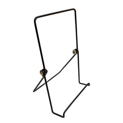 Wire Easel for Table Top with 1.2-inch Lip, Wide Base, 5-5/8 x 8-3/4, Foldable Design, for Books, Trophy Plaques, CDs, Greeting Card Designs 19465-BLACK