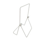White Wire Easel for Table Top with 1.2-inch Lip, Wide Base, 5-5/8 x 8-3/4, Foldable Design, for Books, Trophy Plaques, CDs, Greeting Card Designs 19465 WHITE