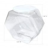 1 Gallon Plastic Candy Bin w/ Lift Off Lid, Set of 12   Clear 19485