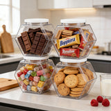 1 Gallon Plastic Candy Bin w/ Lift Off Lid, Set of 12   Clear  19485 12PK