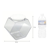 1 Gallon Plastic Candy Bin w/ Lift Off Lid, Set of 12   Clear  19485 12PK
