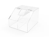 2.5 Gallon Acrylic Candy Bin, 2 Compartments, Scoop Holder 10 W X 8 H X 12 D