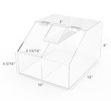 2.5 Gallon Acrylic Candy Bin, 2 Compartments, Scoop Holder 10 W X 8 H X 12 D
