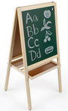 Childrens_Easel_with_Magnetic_Chalkboard,_Write on_White_Board,_2_Sided,_2_Trays