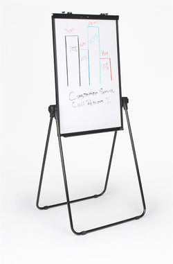 Double sided_Dry_Erase_Whiteboard_Easel,_Floorstanding_or_Countertop_ _Black