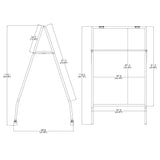 Double-sided Easel 24.8X27X45"A Frame Board White Dry Erase Green Chalk Magnetic 19530
