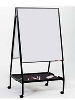 Double sided_Dry_Erase_Whiteboard_Easel_with_Tray_ _Black_19532