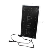 OPEN Animated LED Sign with Hanging Chain, Vertical   Red Blue 19546
