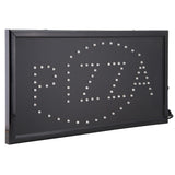 Pizza Animated Blue Steady Red LED Sign with Hanging Chain 19X10X1 Store Window Door Wall Sign 19567