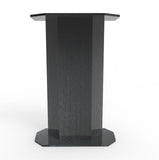 30  Podium for Floor, Large Reading Surface, Open Back with Shelf   Black 19587