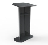 30  Podium for Floor, Large Reading Surface, Open Back with Shelf   Black 19587