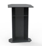 30  Podium for Floor, Large Reading Surface, Open Back with Shelf   Black 19587